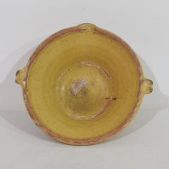 Small 19th Century French Yellow Glazed Terracotta Dairy Bowl or Tian - 4115987