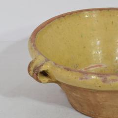 Small 19th Century French Yellow Glazed Terracotta Dairy Bowl or Tian - 4115991