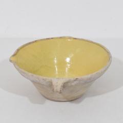 Small 19th Century French Yellow Glazed Terracotta Dairy Bowl or Tian - 4485992