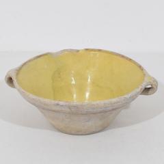 Small 19th Century French Yellow Glazed Terracotta Dairy Bowl or Tian - 4485993