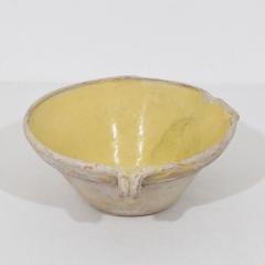 Small 19th Century French Yellow Glazed Terracotta Dairy Bowl or Tian - 4485994