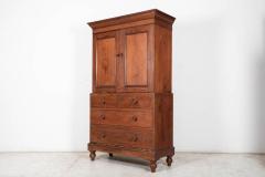 Small 19thC English Pine Linen Press - 2521660