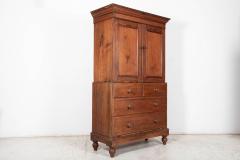 Small 19thC English Pine Linen Press - 2521661