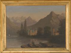 Small Alpine Lake Painting 19th century - 4106065