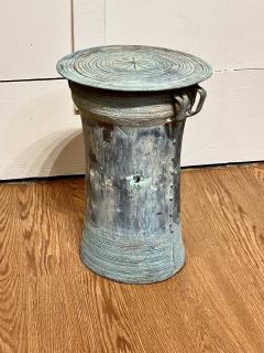 Small Antique Bronze Rain Drum - 2383705