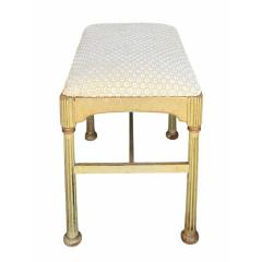 Small Antique French Painted Vanity Bench - 4541857