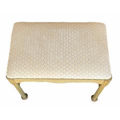 Small Antique French Painted Vanity Bench - 4541859