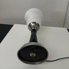 Small Art Deco Table Lamp Black Lacquer and Chrome Glass France circa 1930 - 4219434
