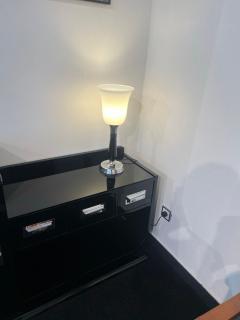Small Art Deco Table Lamp Black Lacquer and Chrome Glass France circa 1930 - 4219437