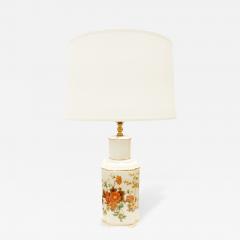 Small Artisan Hand Painted Porcelain Table Lamp 1960s - 471918