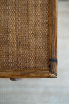 Small Bamboo and Rush Fabric Chest of Drawers 1970s - 4698159