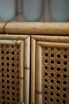 Small Bamboo and Vienna Straw Cabinet 1970s - 4645280