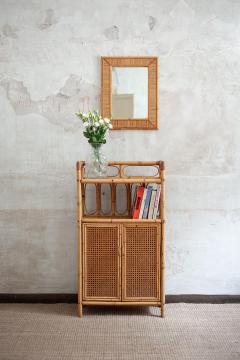 Small Bamboo and Vienna Straw Cabinet 1970s - 4645283