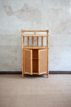 Small Bamboo and Vienna Straw Cabinet 1970s - 4645289