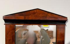Small Biedermeier Wall Mirror Walnut Veneer Ebonized Austria circa 1820 - 4602498