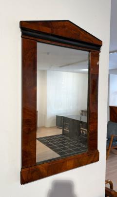 Small Biedermeier Wall Mirror Walnut Veneer Ebonized Austria circa 1820 - 4602500
