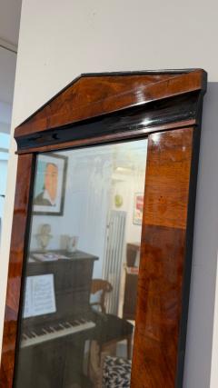 Small Biedermeier Wall Mirror Walnut Veneer Ebonized Austria circa 1820 - 4602502