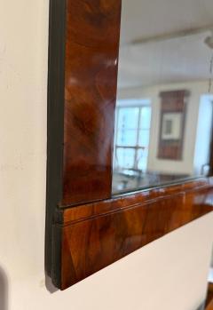 Small Biedermeier Wall Mirror Walnut Veneer Ebonized Austria circa 1820 - 4602507