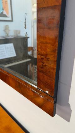Small Biedermeier Wall Mirror Walnut Veneer Ebonized Austria circa 1820 - 4602508