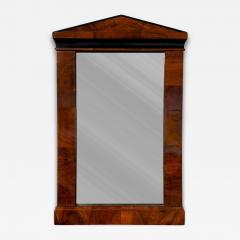 Small Biedermeier Wall Mirror Walnut Veneer Ebonized Austria circa 1820 - 4603222