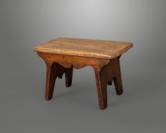 Small Boarded Elm 18th Century Stool of Trestle Design - 1674896