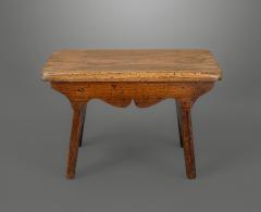 Small Boarded Elm 18th Century Stool of Trestle Design - 1674898