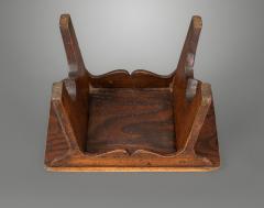 Small Boarded Elm 18th Century Stool of Trestle Design - 1674912