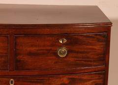 Small Bowfront Mahogany Chest Of Drawers Circa 1800 - 3860939