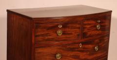 Small Bowfront Mahogany Chest Of Drawers Circa 1800 - 3860944