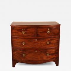 Small Bowfront Mahogany Chest Of Drawers Circa 1800 - 3863224