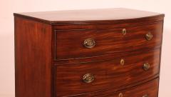 Small Bowfront Mahogany Chest Of Drawers Regency Period - 3683604