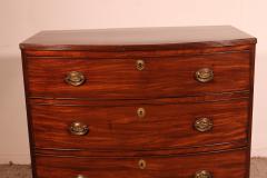 Small Bowfront Mahogany Chest Of Drawers Regency Period - 3683607