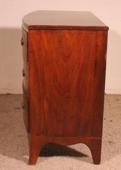 Small Bowfront Mahogany Chest Of Drawers Regency Period - 3683612