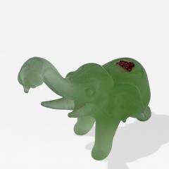 Small Carved Jadite Elephant Sculpture 20th Century China 3 5 Wide - 4521925