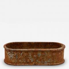 Small Cast Iron Oval Planter France Early 20th C  - 3783505