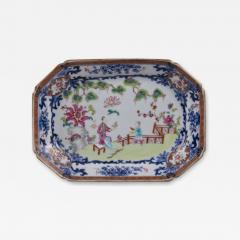 Small Chinese Export Platter from the Van Cortlandt Service c 1770 7 x 10  - 4444093