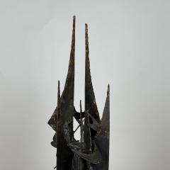 Small Decorative Brutalist Sculpture on Brass Stand - 4131533