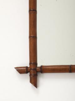 Small Faux Bamboo Carved Frame Mirror England 1940s - 4387284