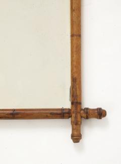 Small Faux Bamboo Carved Frame Mirror England 1940s - 4387067