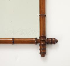 Small Faux Bamboo Carved Frame Mirror England 1940s - 4387358