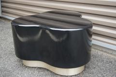Small Free Form Black Lacquer Cocktail Table - 1148615