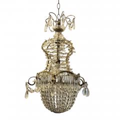 Small French 1950s Basket Chandelier - 2887453
