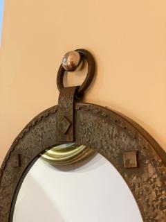 Small French 1950s Round Mirror - 1493320
