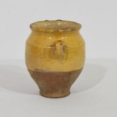 Small French 19th Century Yellow Glazed Ceramic Confit Jar - 4115853