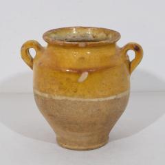 Small French 19th Century Yellow Glazed Ceramic Confit Jar - 4485898