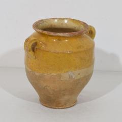 Small French 19th Century Yellow Glazed Ceramic Confit Jar - 4486013