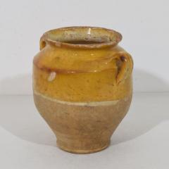 Small French 19th Century Yellow Glazed Ceramic Confit Jar - 4486017