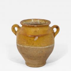 Small French 19th Century Yellow Glazed Ceramic Confit Jar - 4491233