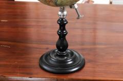 Small French 20th Century Terrestrial Globe on Turned Black Wooden Base - 3441726