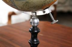 Small French 20th Century Terrestrial Globe on Turned Black Wooden Base - 3441945